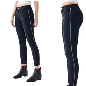 DL1961 Florence Cropped Black Skinny Jeans